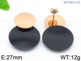 Stainless Steel Black-plating Earring
