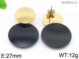 Stainless Steel Black-plating Earring