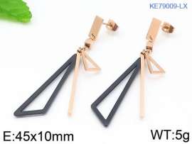 Stainless Steel Black-plating Earring