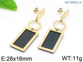 Stainless Steel Black-plating Earring