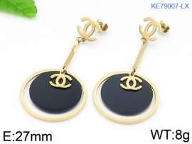 Stainless Steel Black-plating Earring