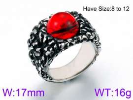 Stainless Steel Stone&Crystal Ring