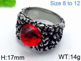 Stainless Steel Stone&Crystal Ring