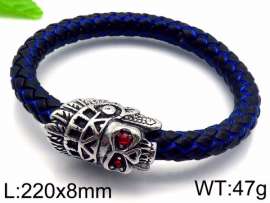 Stainless Steel Leather Bracelet