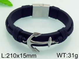 Stainless Steel Leather Bracelet