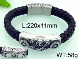 Stainless Steel Leather Bracelet