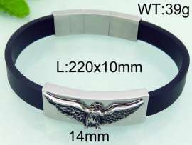 Stainless Steel Leather Bracelet