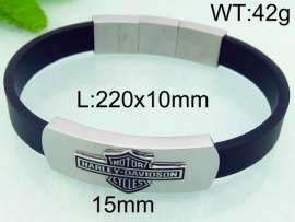 Stainless Steel Leather Bracelet