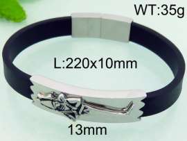 Stainless Steel Leather Bracelet