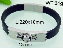 Stainless Steel Leather Bracelet