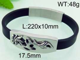 Stainless Steel Leather Bracelet