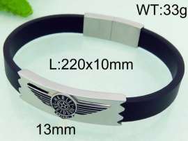 Stainless Steel Leather Bracelet