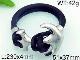 Stainless Steel Leather Bracelet