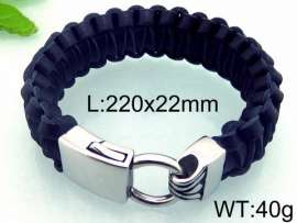 Stainless Steel Leather Bracelet
