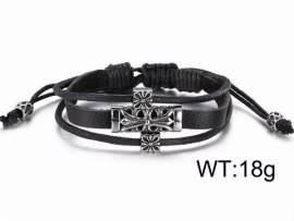 Stainless Steel Leather Bracelet