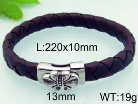 Stainless Steel Leather Bracelet