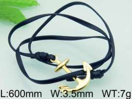 Stainless Steel Leather Bracelet