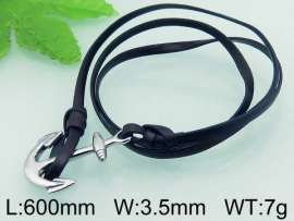 Stainless Steel Leather Bracelet