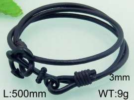 Stainless Steel Leather Bracelet