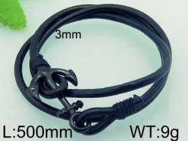 Stainless Steel Leather Bracelet