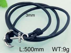 Stainless Steel Leather Bracelet