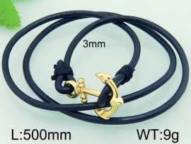 Stainless Steel Leather Bracelet