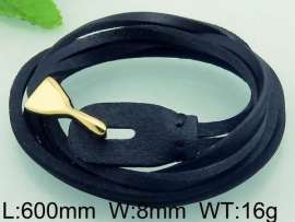 Stainless Steel Leather Bracelet