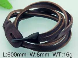 Stainless Steel Leather Bracelet