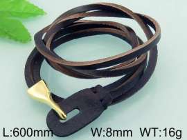 Stainless Steel Leather Bracelet