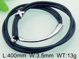 Stainless Steel Leather Bracelet