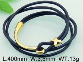 Stainless Steel Leather Bracelet