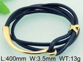 Stainless Steel Leather Bracelet