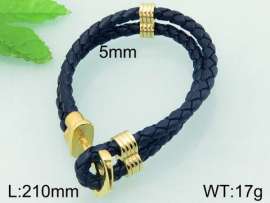 Stainless Steel Leather Bracelet
