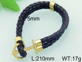 Stainless Steel Leather Bracelet