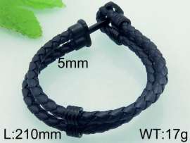 Stainless Steel Leather Bracelet
