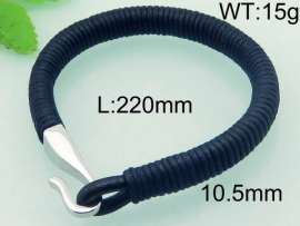 Stainless Steel Leather Bracelet