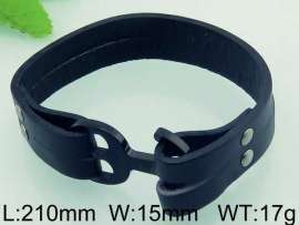 Stainless Steel Leather Bracelet