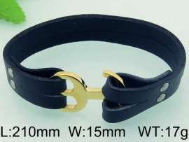 Stainless Steel Leather Bracelet