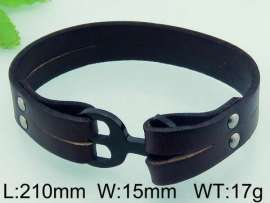Stainless Steel Leather Bracelet
