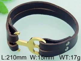 Stainless Steel Leather Bracelet