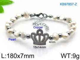 Stainless Steel with Copper Bracelet