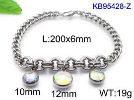 Stainless Steel Stone Bracelet