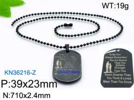 Stainless Steel Black-plating Necklace