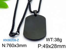 Stainless Steel Black-plating Necklace
