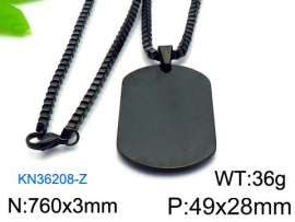 Stainless Steel Black-plating Necklace