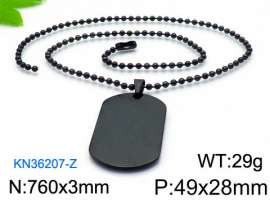Stainless Steel Black-plating Necklace