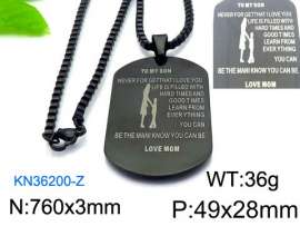 Stainless Steel Black-plating Necklace