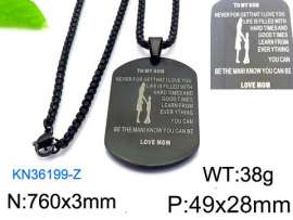 Stainless Steel Black-plating Necklace