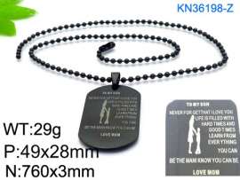 Stainless Steel Black-plating Necklace
