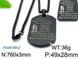 Stainless Steel Black-plating Necklace